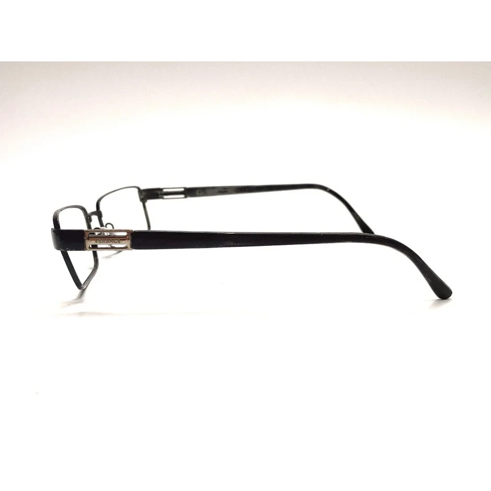 Versace Black Metal Rectangular Glasses Made In Italy MOD. 1120 1009-S 54 16 140